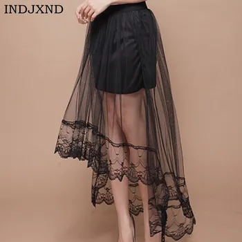 INDJXND 2019 Maxi Long Women Skirt Summer Pleated Skirt Black High Waist Skirts Free Size Mesh Party Black White Hot Sale Skirts
INDJXND 2019 Maxi Long Women Skirt Summer Pleated Skirt Black High Waist Skirts Free Size Mesh Party Black White Hot Sale Skirts