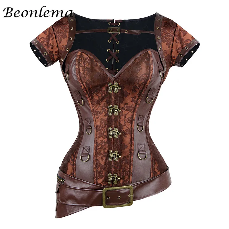 Steampunk Corset Sexy Gothic Women Vintage Retro Corselet Goth Lace Up Bustiers Korset Leather Plus Size Buckle Gorset Top 6XL
Steampunk Corset Sexy Gothic Women Vintage Retro Corselet Goth Lace Up Bustiers Korset Leather Plus Size Buckle Gorset Top 6XL