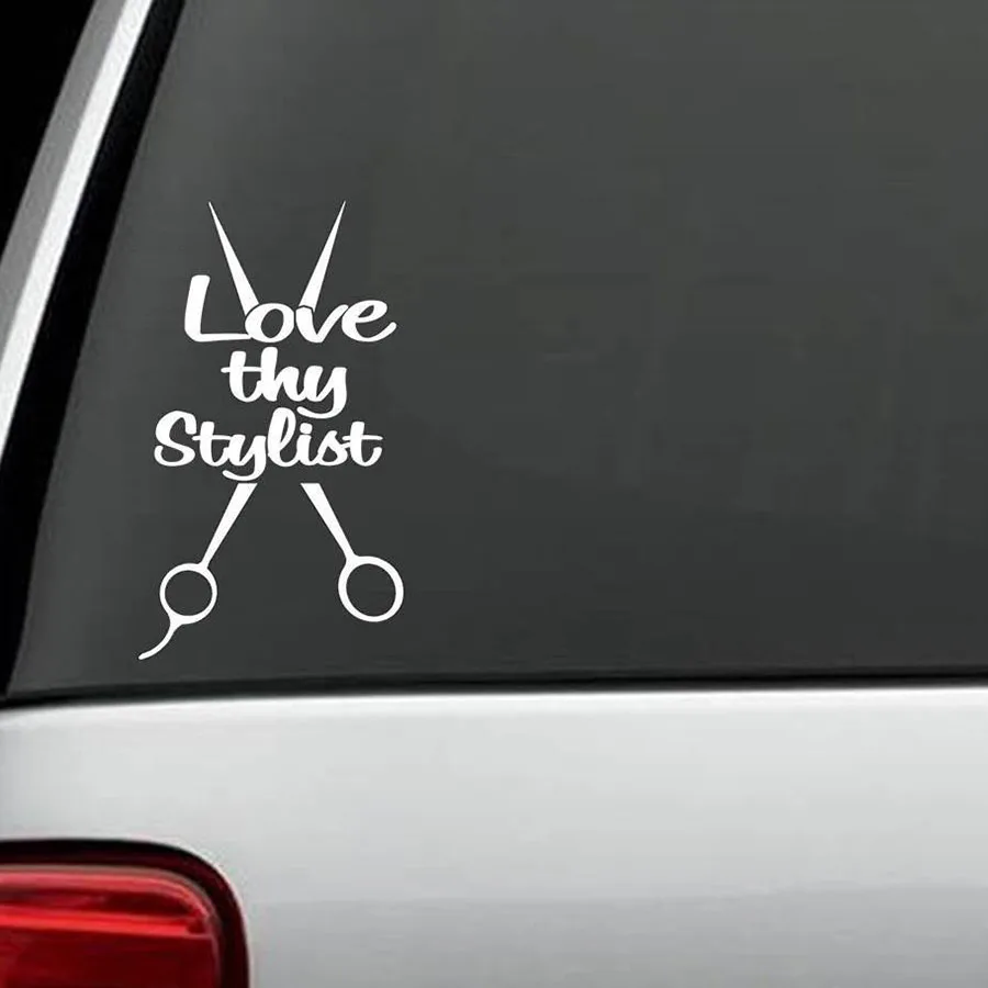 Love thy Stylist настенные наклейки ножницы парикмахер переводная виниловая настенная