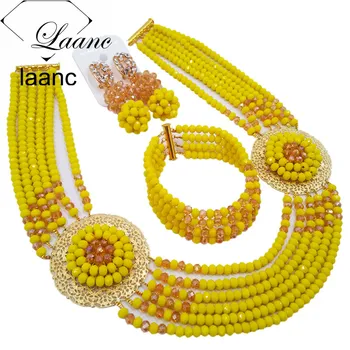 Laanc Fashionable Opaque Yellow Champagne Gold AB Nigerian Beads Jewelry Set African Wedding Beads Necklace PHJZ011
Laanc Fashionable Opaque Yellow Champagne Gold AB Nigerian Beads Jewelry Set African Wedding Beads Necklace PHJZ011