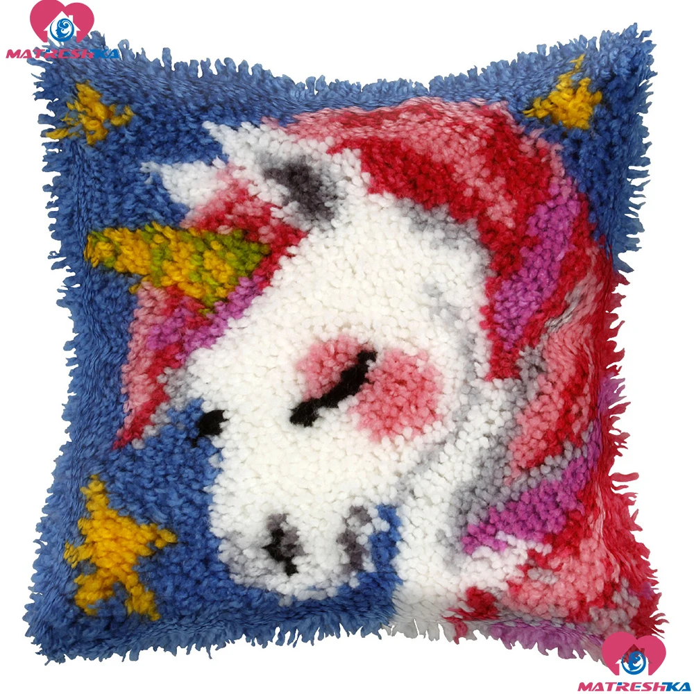 Latch Hook Cushion Kit Pillow Mat DIY Crafts Unicorn Pattern Cross Stitch Needlework set Crocheting Cushion embroidery pillow
Latch Hook Cushion Kit Pillow Mat DIY Crafts Unicorn Pattern Cross Stitch Needlework set Crocheting Cushion embroidery pillow