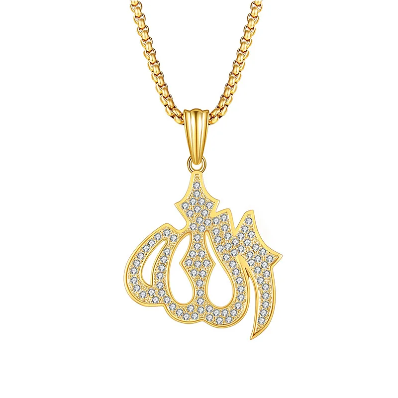 Hip Hop AAA CZ Stone Paved Bling Ice Out Islam Muslim Allah Pendants Necklace for Men Rapper Jewelry Gold Color
Hip Hop AAA CZ Stone Paved Bling Ice Out Islam Muslim Allah Pendants Necklace for Men Rapper Jewelry Gold Color