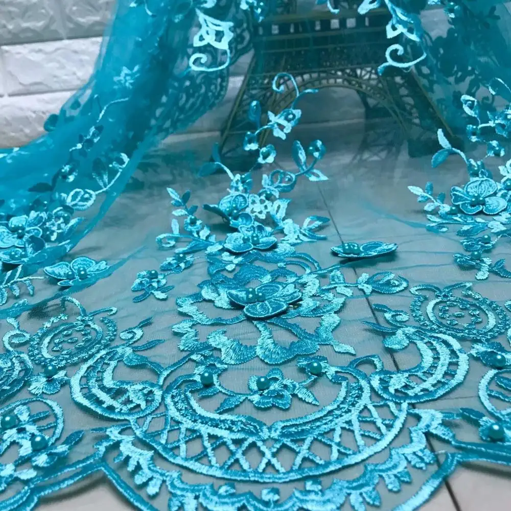 2019 New African Lace Fabric with bead High Quality 3D Flower French Net Wedding Nigeria Blue Green Pink Embroidered Party Dress
2019 New African Lace Fabric with bead High Quality 3D Flower French Net Wedding Nigeria Blue Green Pink Embroidered Party Dress