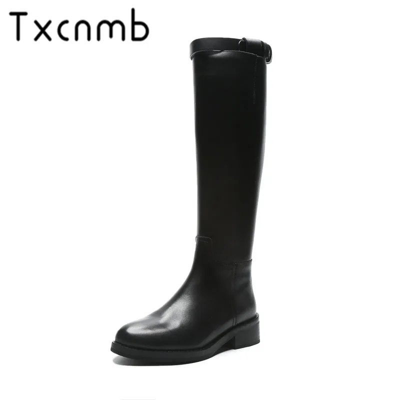 TXCNMB Women Knee High Boots Thick High Heels Female Western Boots Women Genuine Leather Casual Shoes Woman Large Size 40
TXCNMB Women Knee High Boots Thick High Heels Female Western Boots Women Genuine Leather Casual Shoes Woman Large Size 40