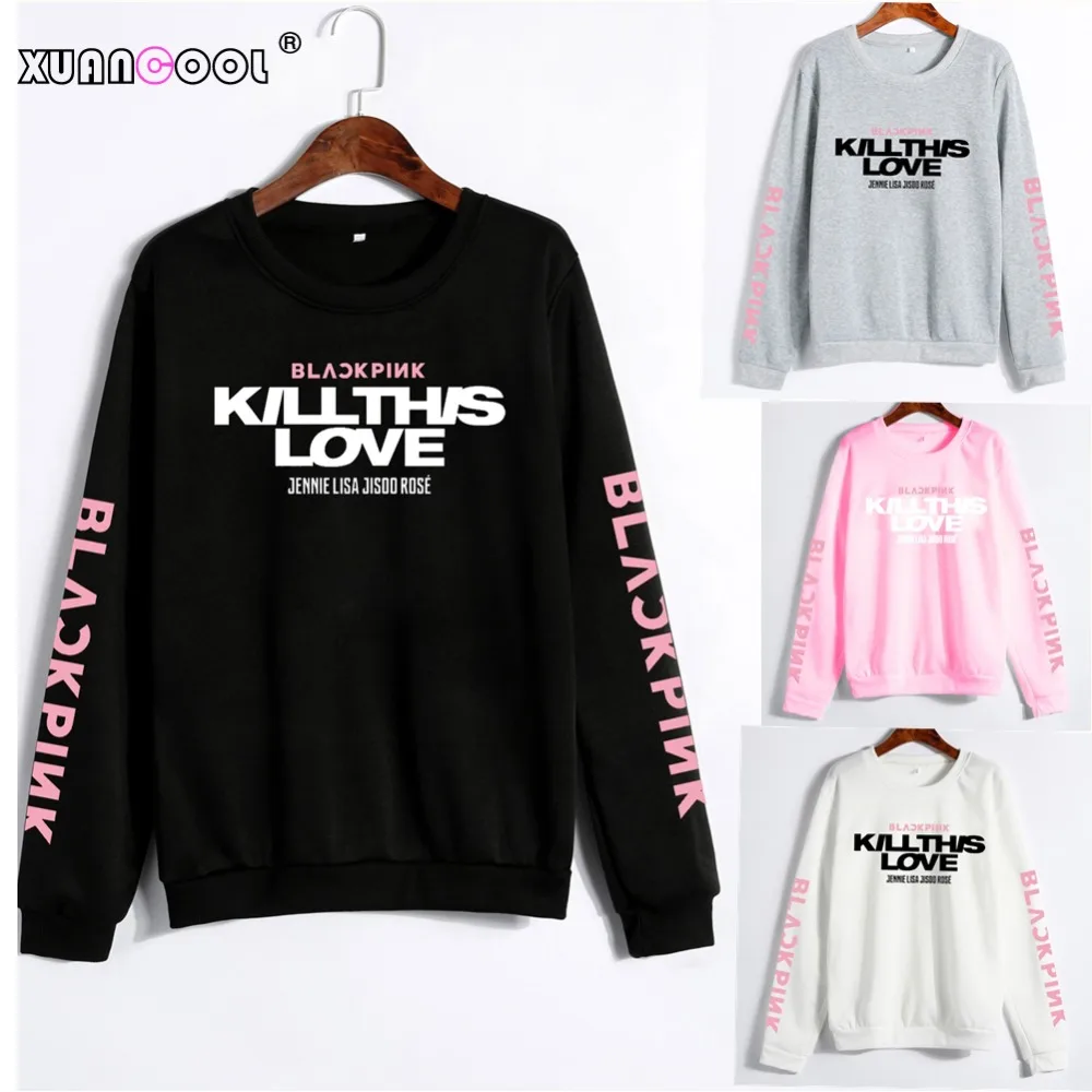 XUANCOOL New Fashion Plus Size Unisex Sweatshirts Korean BLACKPINK Album KILL THIS LOVE Letter Fleece Pullovers Moleton 2019
XUANCOOL New Fashion Plus Size Unisex Sweatshirts Korean BLACKPINK Album KILL THIS LOVE Letter Fleece Pullovers Moleton 2019
