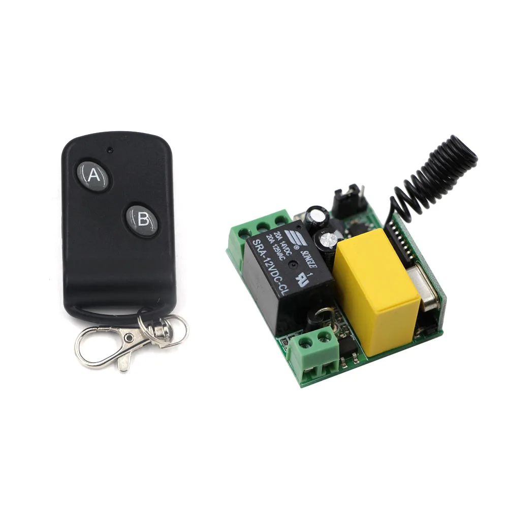 Mini Size AC 220V 1CH Relay Wirelesss Remote Control Switch Receiver Transmitter Learning Code Toggle Momentary Latched
Mini Size AC 220V 1CH Relay Wirelesss Remote Control Switch Receiver Transmitter Learning Code Toggle Momentary Latched