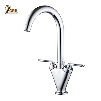 ZGRK Kitchen Faucets Dual handle Water Taps Kitchen Chrome/Black/White Kitchen Sink Tap Swivel Water Tap CFS5001B
ZGRK Kitchen Faucets Dual handle Water Taps Kitchen Chrome/Black/White Kitchen Sink Tap Swivel Water Tap CFS5001B