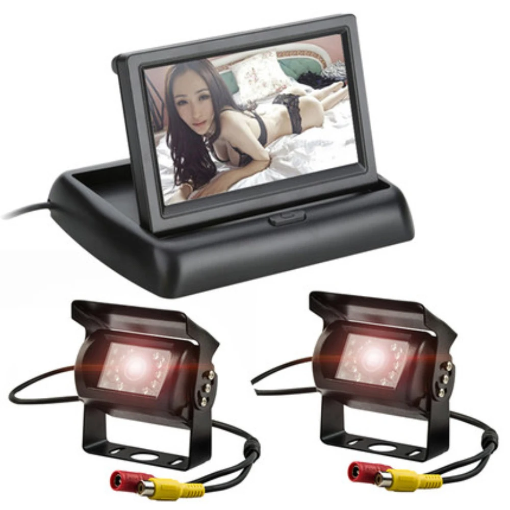 4.3 inch Foldable LCD Display Car Video Parking Monitor +12-24V Front View Rear View Night Vision Backup Bus Camera
4.3 inch Foldable LCD Display Car Video Parking Monitor +12-24V Front View Rear View Night Vision Backup Bus Camera