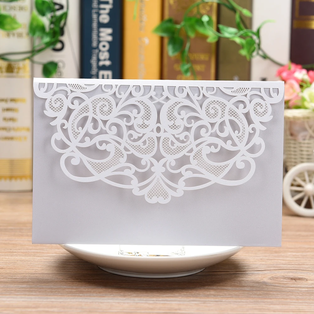 1 Piece 3 Folds Laser Cut Lace Flower Pattern Wedding Invitations pocketfolds Cards For Birthday Baby Shower Wedding Invites
1 Piece 3 Folds Laser Cut Lace Flower Pattern Wedding Invitations pocketfolds Cards For Birthday Baby Shower Wedding Invites