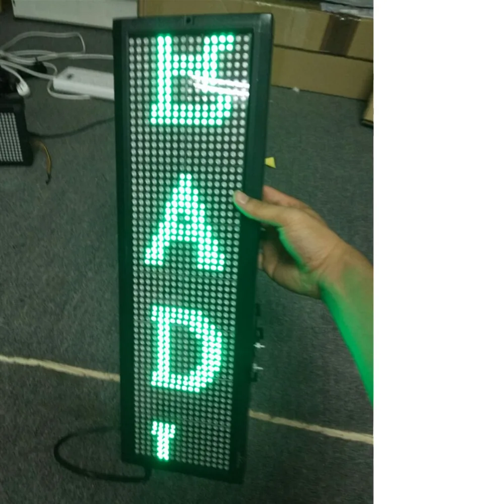 77cm Indoor Led Display Wifi APP Programmable Scrolling Message sign Board for Business and Store - Green message
77cm Indoor Led Display Wifi APP Programmable Scrolling Message sign Board for Business and Store - Green message
