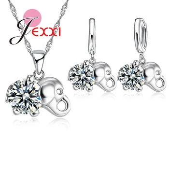 Lovely Animal Pendant Necklace Cute Elephant Earrings Set Fashion Silver Chain Women Elegant Outdoor Trendy Jewelry
Lovely Animal Pendant Necklace Cute Elephant Earrings Set Fashion Silver Chain Women Elegant Outdoor Trendy Jewelry