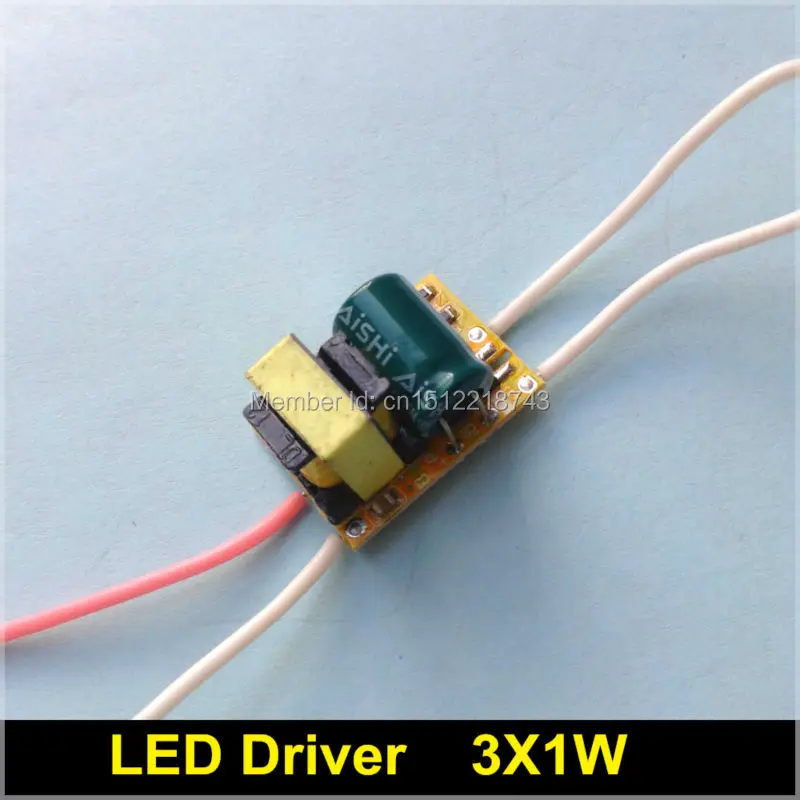 

10 PCS LED Driver 3X1W 85-265V for high power 3W led lamp E27 E14 GU10 B22 transformer power supply 300ma Constant Current