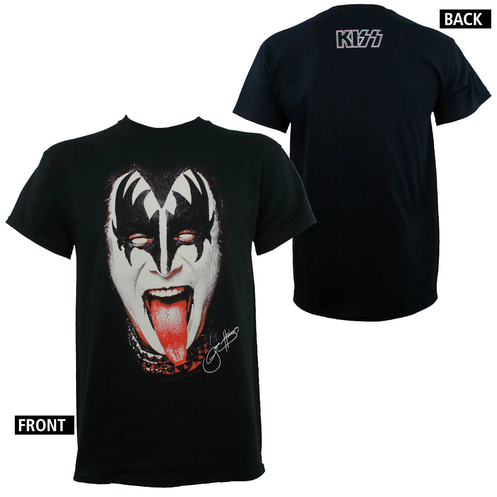 Аутентичные поцелуй Группа демон Gene Simmons с составляют футболка Размеры S M L XL 2XL