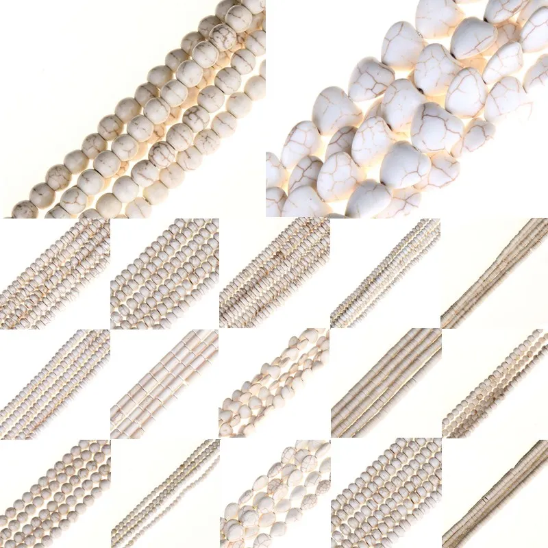 LNRRABC New DIY Handmade White Howlite Stone Beads Spacer Loose for Necklace Bracelet Jewelry Making 15" Strand
LNRRABC New DIY Handmade White Howlite Stone Beads Spacer Loose for Necklace Bracelet Jewelry Making 15" Strand