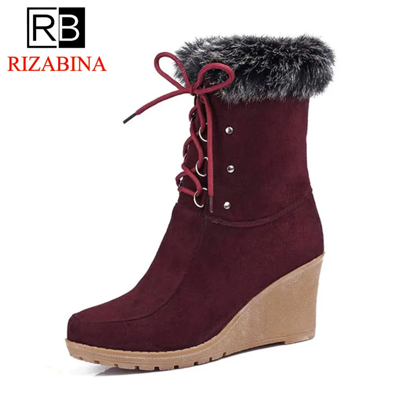 RIZABINA Brand New Solid Lace Up Wedges High Heels Round Toe Shoes Woman Casual Hot Sale Winter Boots 3 Colors Size 34-43
RIZABINA Brand New Solid Lace Up Wedges High Heels Round Toe Shoes Woman Casual Hot Sale Winter Boots 3 Colors Size 34-43