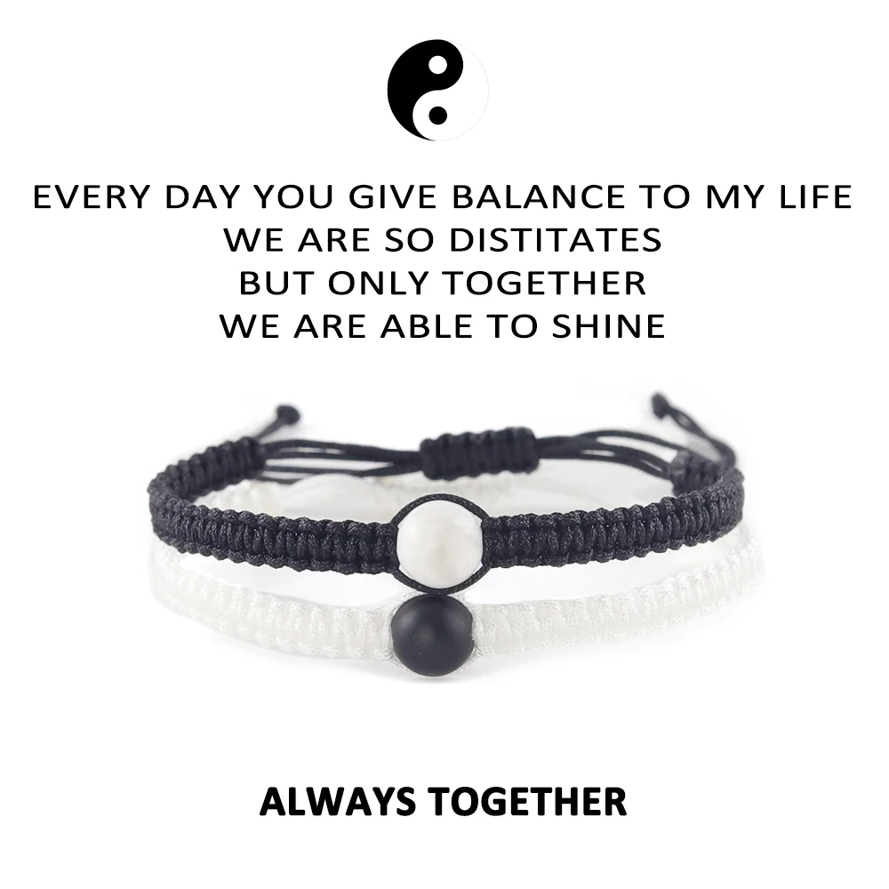 2pcs/set Yin Yang women bracelet handmade Natural stone beads macrame best friend couple bracelets bangles for women men jewelry
2pcs/set Yin Yang women bracelet handmade Natural stone beads macrame best friend couple bracelets bangles for women men jewelry