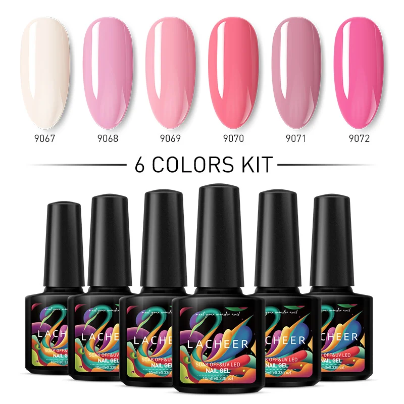 Lacheer UV Nail Gel Set Soak Off UV/LED Nail Gel Polish Shiny Art Design Semi Permanent Hybrid Gel Lacquer 10ML 6Pcs/Lot
Lacheer UV Nail Gel Set Soak Off UV/LED Nail Gel Polish Shiny Art Design Semi Permanent Hybrid Gel Lacquer 10ML 6Pcs/Lot