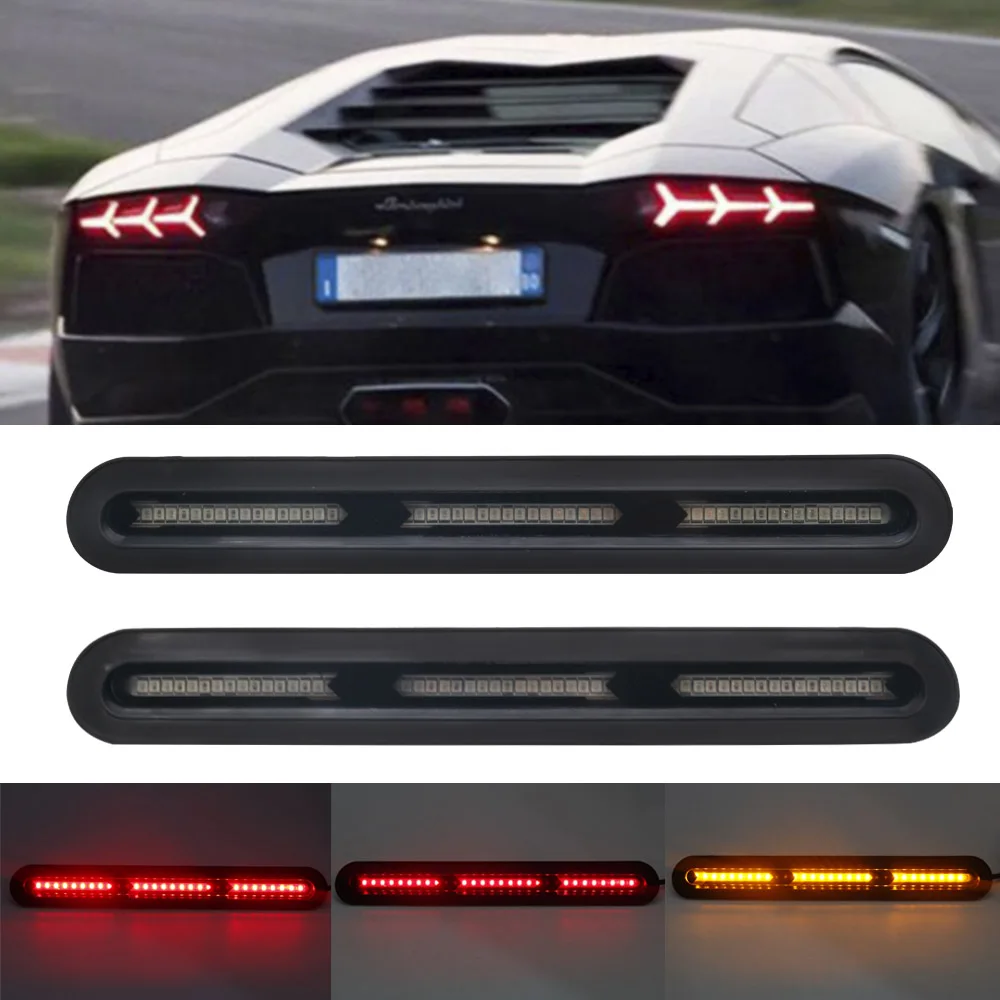 New LED Turn Signals Flowing Water Stop Signal Lamp Car Rear Block Glass LED High Position Brake Light
New LED Turn Signals Flowing Water Stop Signal Lamp Car Rear Block Glass LED High Position Brake Light