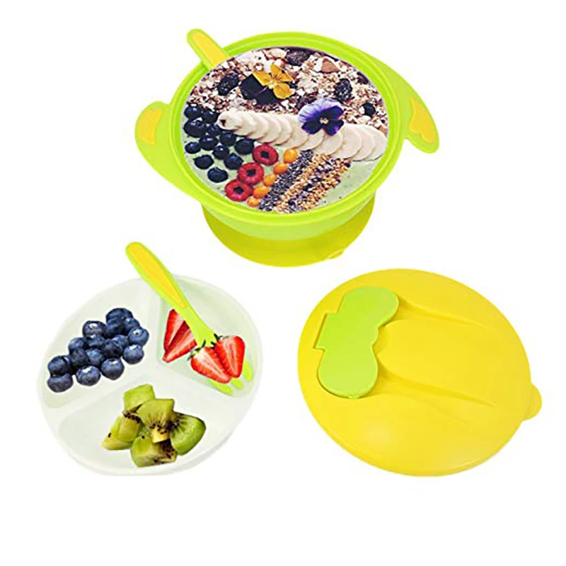 Baby Suction Divided Bowl with Ergonomic Cutlery/Dearya BPA Free High Capacity Section Lunch Bowl with Snap-in Spoon Baby Bowls
Baby Suction Divided Bowl with Ergonomic Cutlery/Dearya BPA Free High Capacity Section Lunch Bowl with Snap-in Spoon Baby Bowls