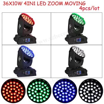 LED Stage Light 4pcs 36x10W Led Zoom Moving Head Light Rgbw 4in1 Quad Led Moving Wash Lighting For Party Wedding DJ Club
LED Stage Light 4pcs 36x10W Led Zoom Moving Head Light Rgbw 4in1 Quad Led Moving Wash Lighting For Party Wedding DJ Club