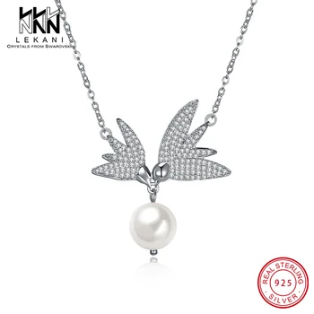 New Beautiful Swallow Pendant Necklace Crystal From Swarovski With Pearl Pendant For Women Exquisite 925 Sterling Silver Jewelry
New Beautiful Swallow Pendant Necklace Crystal From Swarovski With Pearl Pendant For Women Exquisite 925 Sterling Silver Jewelry