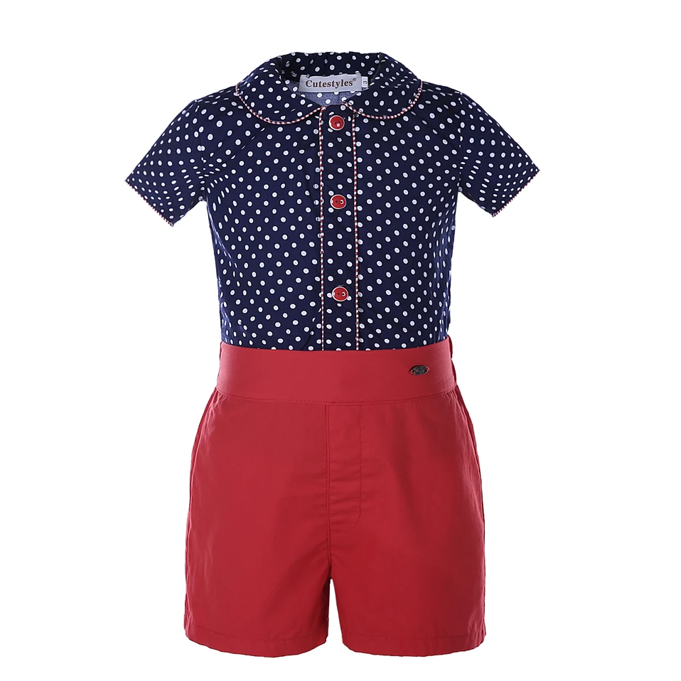 Cutestyles Gentleman Summer Boy Clothing Set White Peter-Pan Collar Shirt And Polka Dot Short Boys Wedding Clothes B-DMCS004-B3
Cutestyles Gentleman Summer Boy Clothing Set White Peter-Pan Collar Shirt And Polka Dot Short Boys Wedding Clothes B-DMCS004-B3
