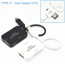 

1Pc USB 3.1 Type C to USB 2.0 Hub SD TF Memory Card Reader+OTG Adapter for Macbook PC EM88