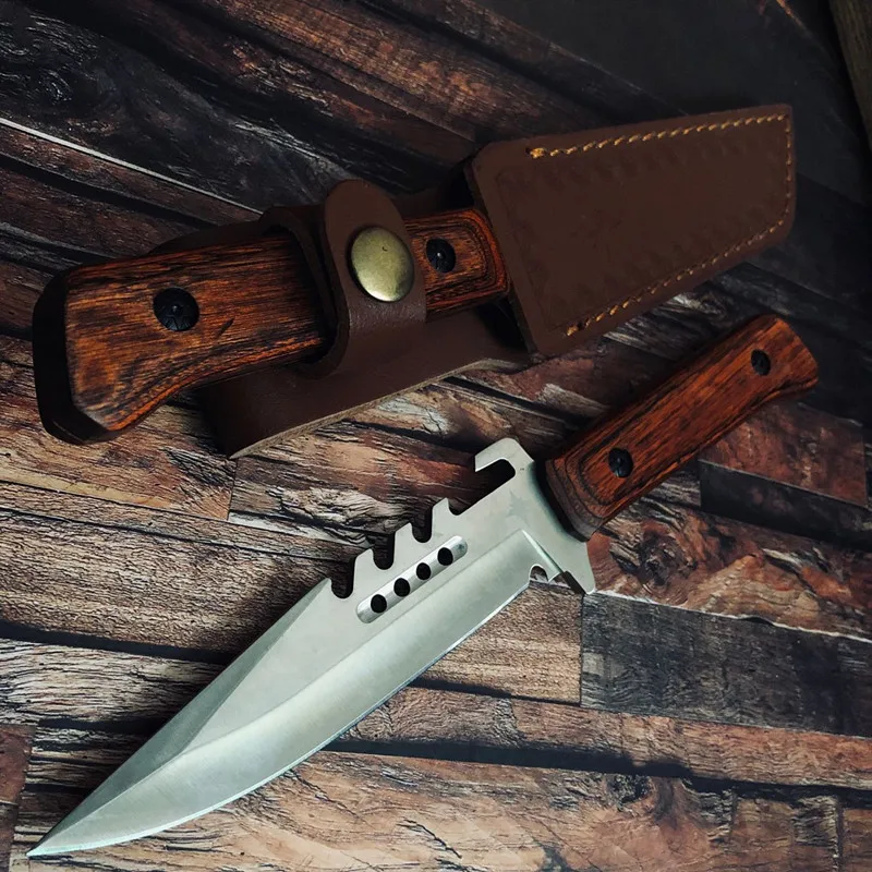 Military Tactical Gear Hunting knives Wood Handle FixedBlade for wilderness Survival RESCUE EDC Fighting SelfDefense bowie knife
Military Tactical Gear Hunting knives Wood Handle FixedBlade for wilderness Survival RESCUE EDC Fighting SelfDefense bowie knife