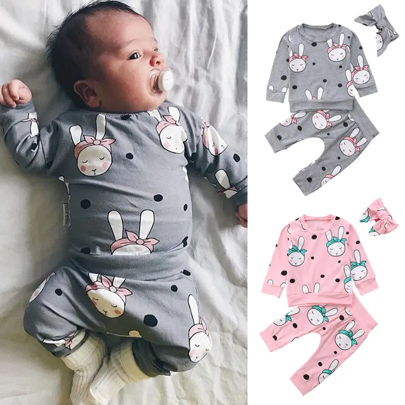Newly Autumn Winter Toddler Baby Girls Boys Lovely Clothes 3PCS Long Sleeve Cartoon Rabbit Print Sweatshirt Tops+Pant+Headband
Newly Autumn Winter Toddler Baby Girls Boys Lovely Clothes 3PCS Long Sleeve Cartoon Rabbit Print Sweatshirt Tops+Pant+Headband