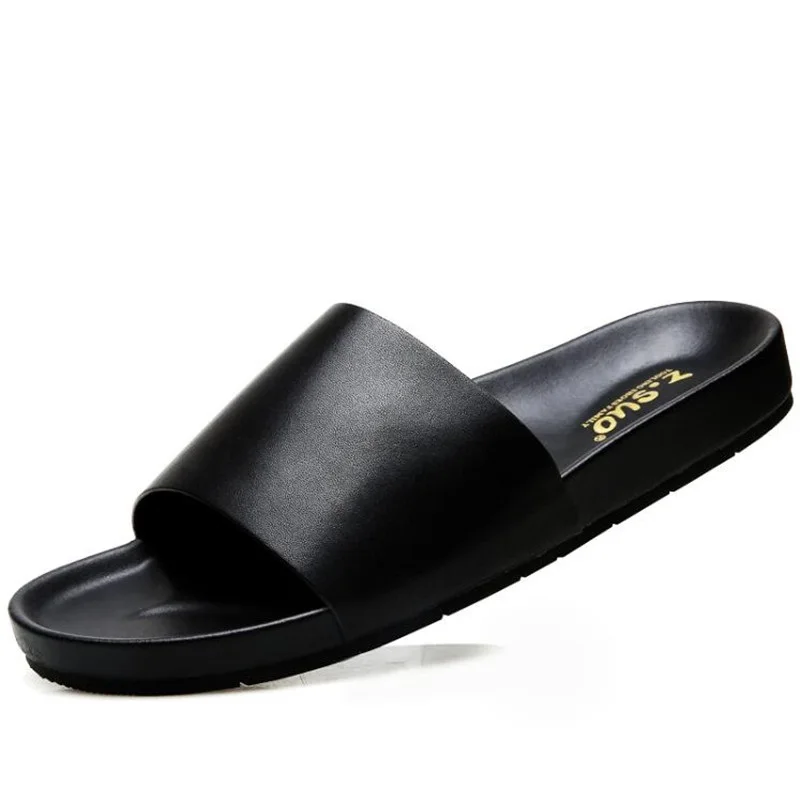 New Summer Men's Slippers Leather Leisure Beach Slides Shoes Waterproof Non-slip Home Indoor Sandals Male Footwear
New Summer Men's Slippers Leather Leisure Beach Slides Shoes Waterproof Non-slip Home Indoor Sandals Male Footwear