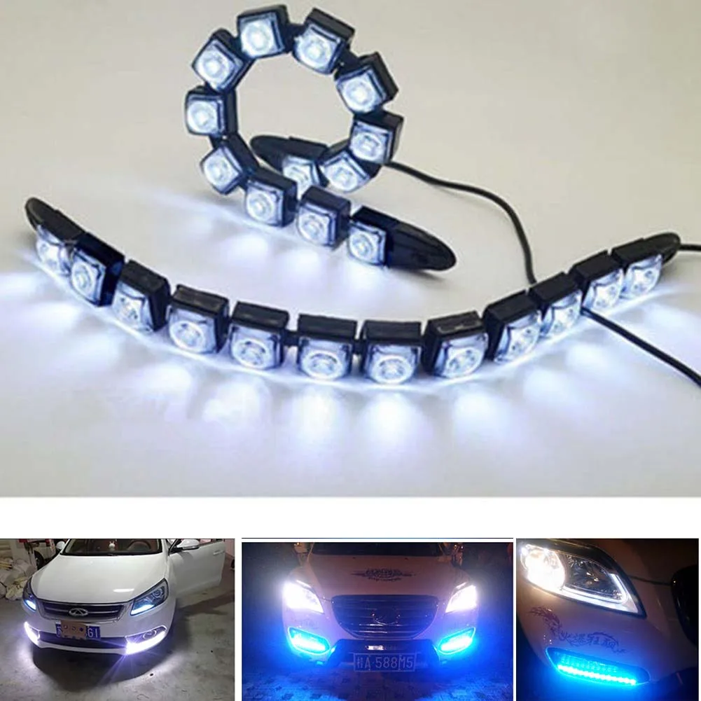 2Pcs Universal Cars DRL LED Daytime Running Lights White Turn Signal Light Flexible Soft LED Strip Light Daylight Fog Lamp
2Pcs Universal Cars DRL LED Daytime Running Lights White Turn Signal Light Flexible Soft LED Strip Light Daylight Fog Lamp