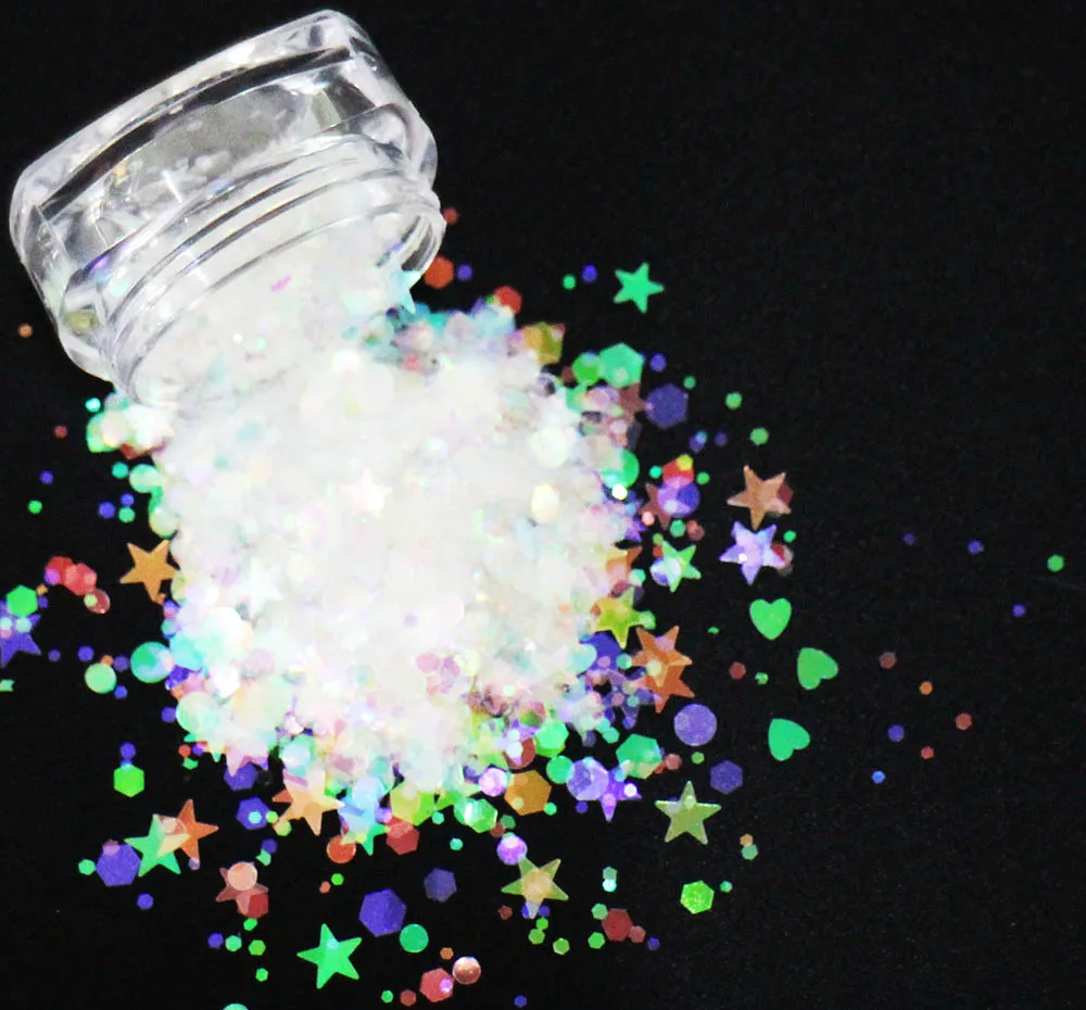 24 Choices Shapes Sequins, Iridescent Rainbow Shining Slices 3D nail art glitters paillettes.
24 Choices Shapes Sequins, Iridescent Rainbow Shining Slices 3D nail art glitters paillettes.