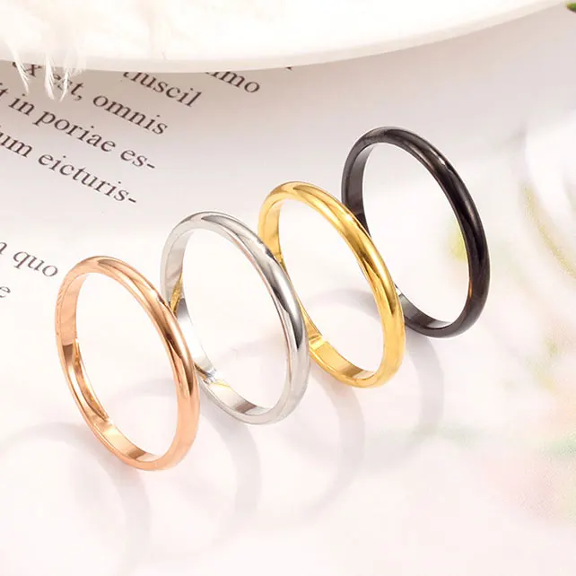 Mossovy Simple Couple Stainless Steel Rose Gold Ring for Female Engagement Silver Black Rings Fashion Jewelry for Women Anillos
Mossovy Simple Couple Stainless Steel Rose Gold Ring for Female Engagement Silver Black Rings Fashion Jewelry for Women Anillos