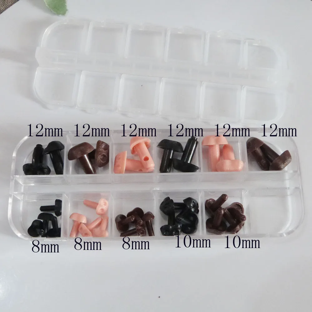32pcs/box 6x8mm/8x10mm/10x12mm diy smooth stem plastic toy nose animal nose no washer-black/brown/flesh color
32pcs/box 6x8mm/8x10mm/10x12mm diy smooth stem plastic toy nose animal nose no washer-black/brown/flesh color