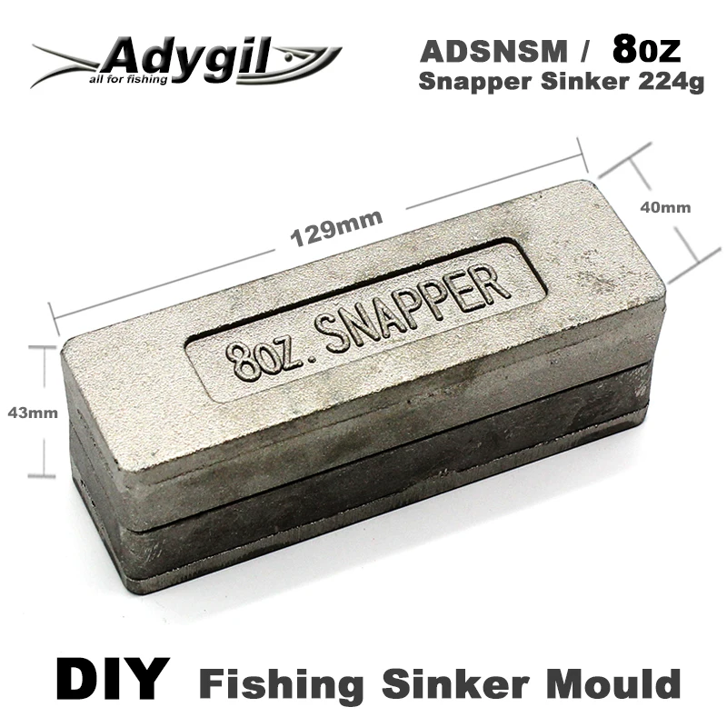 Adyil DIY рыболовный грузило форма ADSNSM/8 унций Snapper 224 г 1 полости|Рыболовные снасти| |