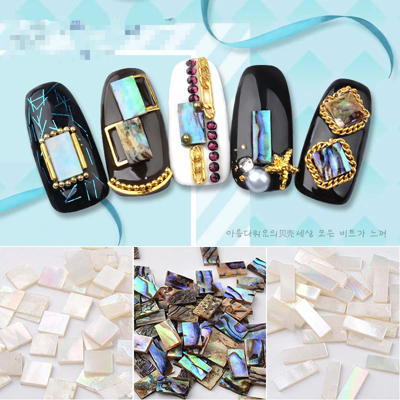 Abalone Slices Shells Nail Art Decorations Color Natural Shell Rhinestones For Nails DIY 3D Charms Manicure Design Accessoires
Abalone Slices Shells Nail Art Decorations Color Natural Shell Rhinestones For Nails DIY 3D Charms Manicure Design Accessoires