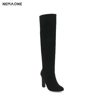 NEMAONE New high heels women knee high boots sexy black gray apricot party dress shoes woman large size 42 43
NEMAONE New high heels women knee high boots sexy black gray apricot party dress shoes woman large size 42 43