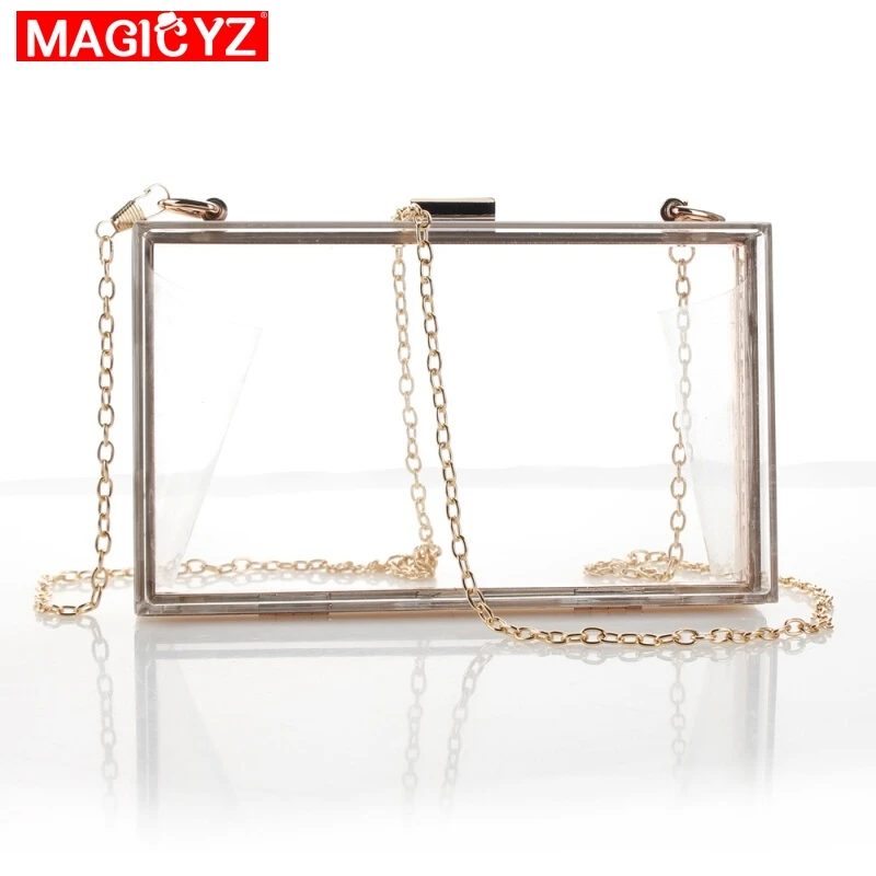 Clear Transparent Box Purse Dating/Party/Evening clutch bag Woman's Chain Shoulder bag Crossbody Bag for Females Bolsa
Clear Transparent Box Purse Dating/Party/Evening clutch bag Woman's Chain Shoulder bag Crossbody Bag for Females Bolsa