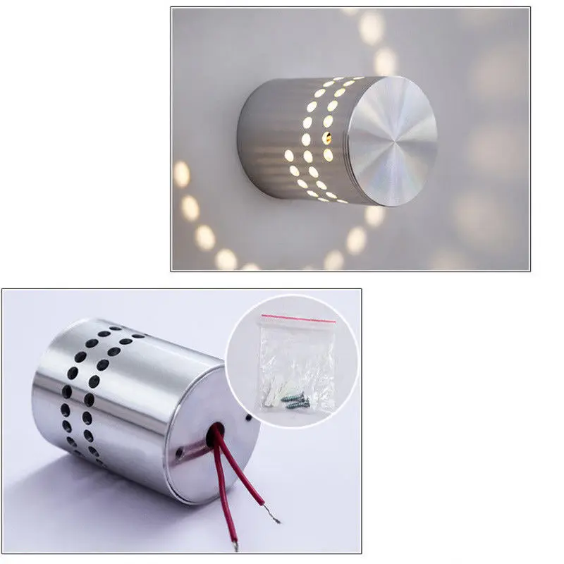 3W RGB LED Light Bulb Spiral Ceiling Wall Lamp Hallway Porch Remote Control Lamp