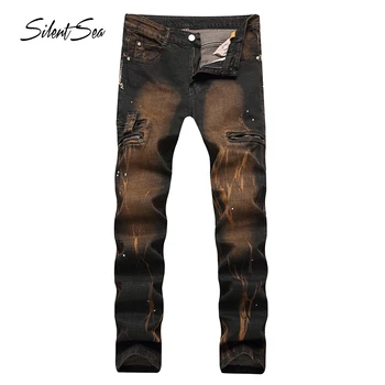 Silentsea Large Size 28-42 High Quality Retro Men Jeans Stretch Slim Straight Pleated Biker Jeans Pants Male Denim Casual Pants
Silentsea Large Size 28-42 High Quality Retro Men Jeans Stretch Slim Straight Pleated Biker Jeans Pants Male Denim Casual Pants