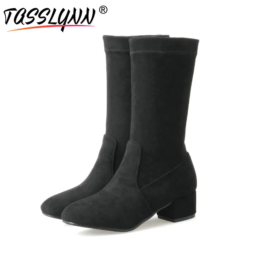 TASSLYNN 2018 Square Toe Women Boots Autumn Mid-calf Boots Women Shoes Square High Heel Kid Suede / Lycra Women Boots Size 34-43
TASSLYNN 2018 Square Toe Women Boots Autumn Mid-calf Boots Women Shoes Square High Heel Kid Suede / Lycra Women Boots Size 34-43