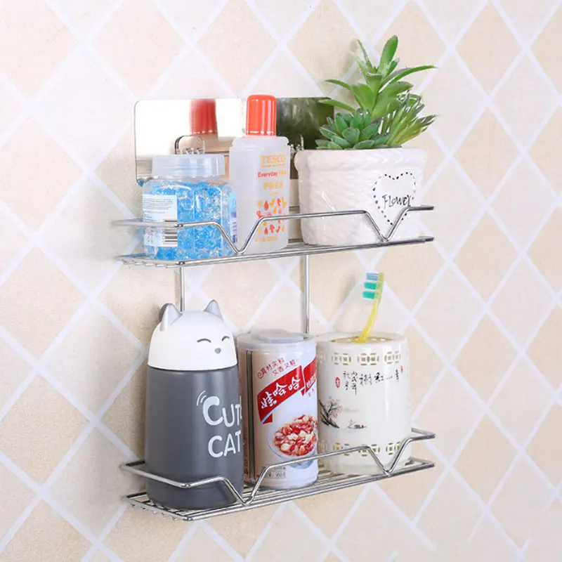 Bathroom Organizer Two Layers Shelves Wall Mount Multifunction Kitchen Bathroom Storage Rack For Toiletries Easy To Install
Bathroom Organizer Two Layers Shelves Wall Mount Multifunction Kitchen Bathroom Storage Rack For Toiletries Easy To Install