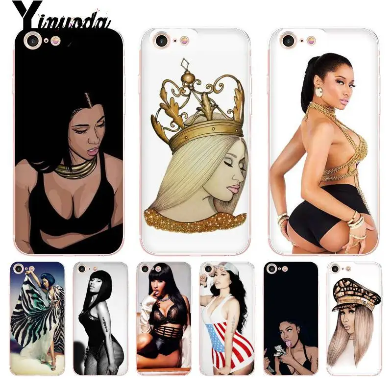 Yinuoda для iphone 7 6 X Чехол Nicki Minaj ультра тонкий мультяшный чехол телефона iPhone 8 6S Plus XS XR