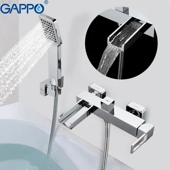 

GAPPO Bathtub faucet bathroom shower taps waterfall bath mixer Bath tub taps wall mounted rainfall shower set