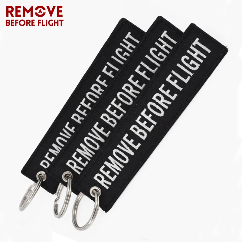 3 PCS/LOT REMOVE BEFORE FLIGHT Key Holder Special Luggage Tag Label Black Embroidery Key Ring Chain OEM Keychain Fob Safety Tag
3 PCS/LOT REMOVE BEFORE FLIGHT Key Holder Special Luggage Tag Label Black Embroidery Key Ring Chain OEM Keychain Fob Safety Tag