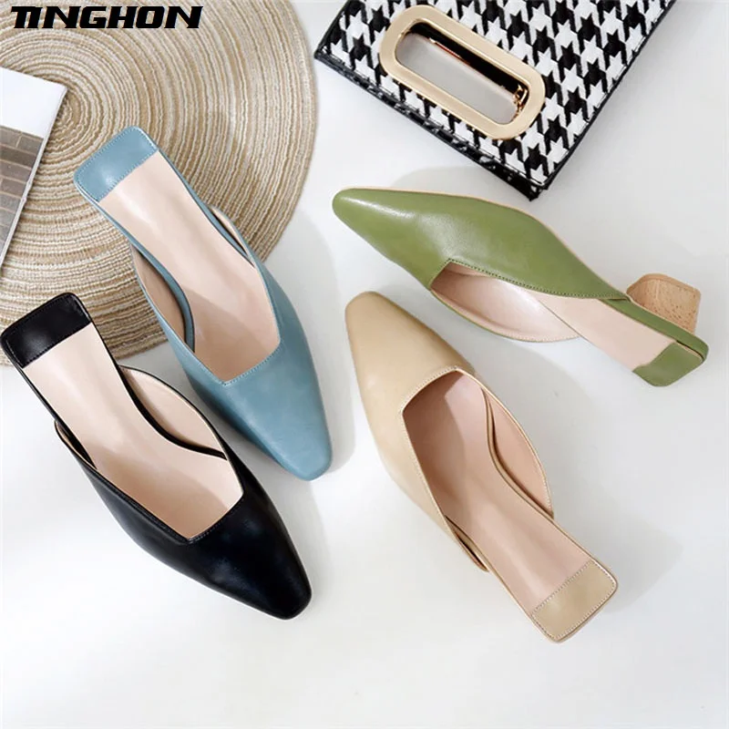 TINGHON Fashion Heels Slides Female Designer Slippers Women Dress Shoes Wooden Heel Mules Women Brand Slippers Elegant
TINGHON Fashion Heels Slides Female Designer Slippers Women Dress Shoes Wooden Heel Mules Women Brand Slippers Elegant