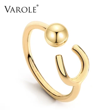 Varole New Arrival U Shape Gold Copper Ring for Women High quality ball ring jewelry wholesale
Varole New Arrival U Shape Gold Copper Ring for Women High quality ball ring jewelry wholesale