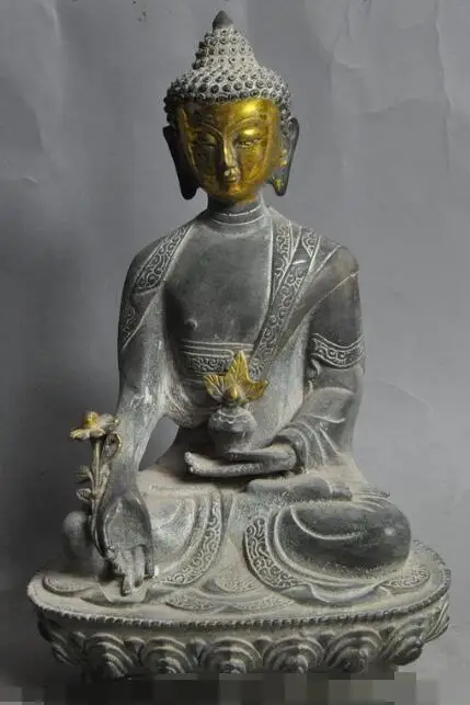 S00065 8" tibet buddhism bronze gilt herbs sakyamuni Shakyamuni MEDICINE BUDDHA statue
S00065 8" tibet buddhism bronze gilt herbs sakyamuni Shakyamuni MEDICINE BUDDHA statue