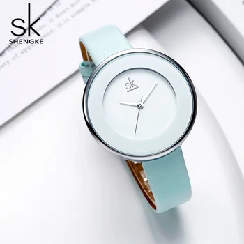 Shengke Brand Women's Watches Skyblue Female Clock Leather Simple Dial Waterproof Quartz Luxury Ladies Wristwatch Reloj Mujer
Shengke Brand Women's Watches Skyblue Female Clock Leather Simple Dial Waterproof Quartz Luxury Ladies Wristwatch Reloj Mujer