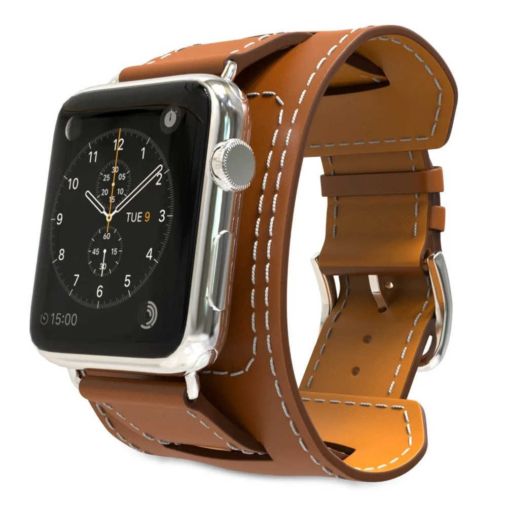 Genuine Leather Band For Apple Watch Band 42mm Bracelet Leather Blue Watchband Cuff With Adapter for iWatch Strap 38mm Brown Genuine Leather Band For Apple Watch Band 42mm Bracelet Leather Blue Watchband Cuff With Adapter for iWatch Strap 38mm Brown<br><br>Aliexpress